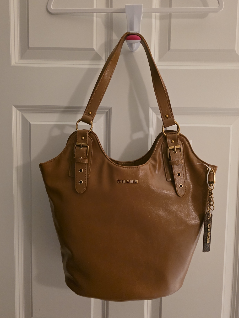 Steve Madden NWT Ochre Bnarel Tan Shoulder Tote Bag MSRP$118 - Picture 4 of 8